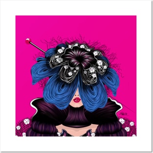 Aria Pompadour - Fuchsia Posters and Art